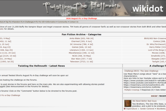 Twisting the Hellmouth The Fanfiction Archive